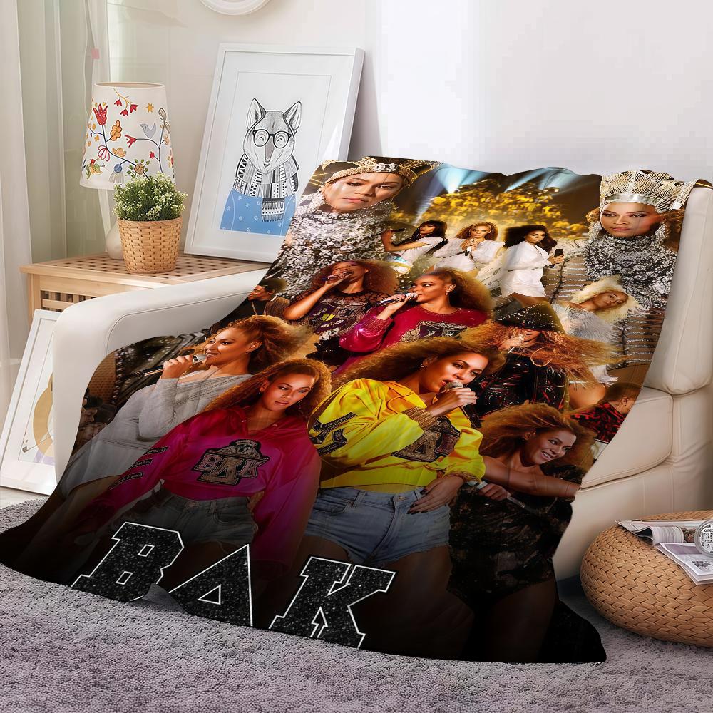 Americká zpěvačka B-Beyonce Deku na pohovku Kancelář Postel Letadlo Cestování Spánek Čtení Relaxace Kempování Měkká A Teplá