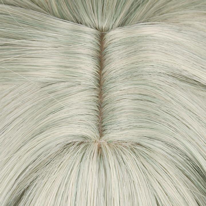 Light Green Long Wig for and Other Includes Wig Perfect for Cultural School and Other Cosplay, Disguise, Occasions. Heat-resistant. Net. Festivals,
