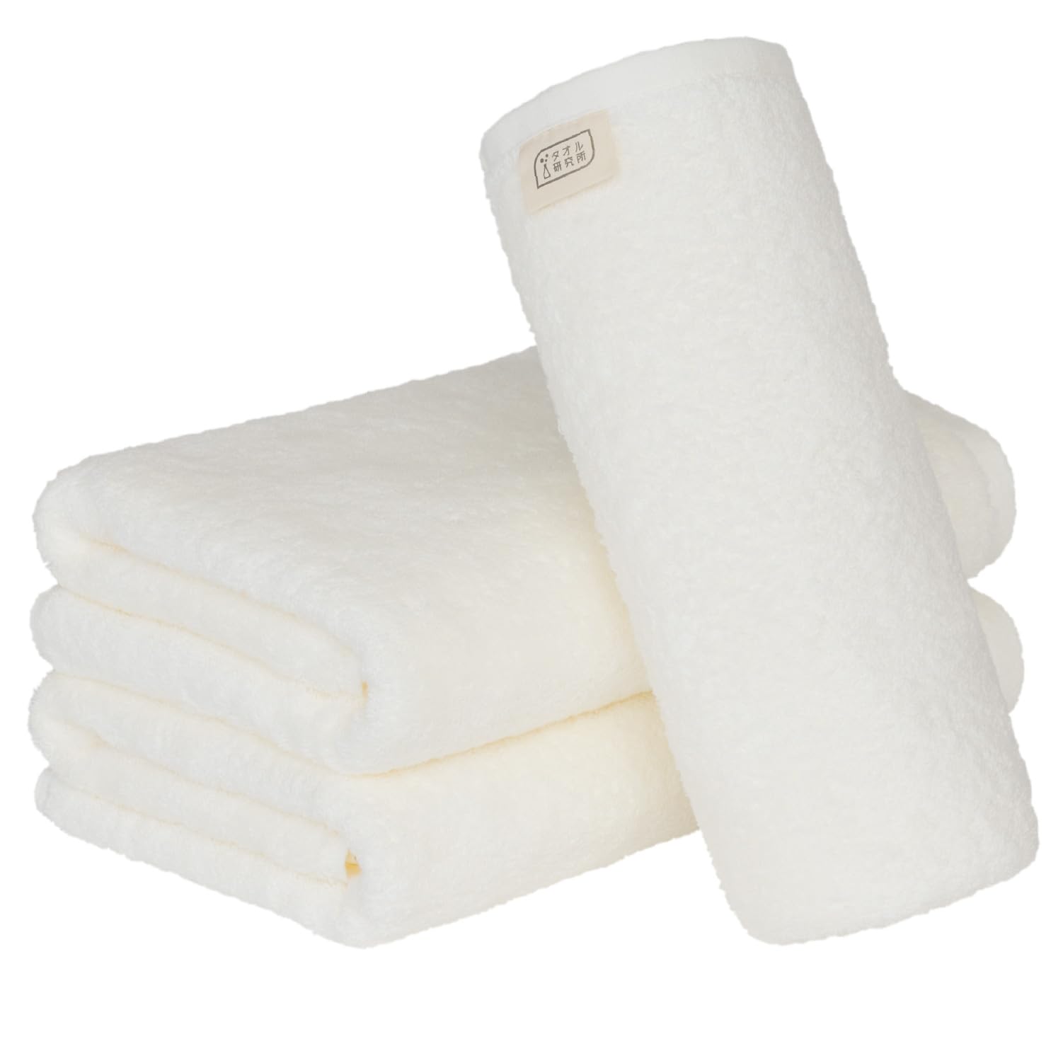 

Towel Laboratory Bath Set of JapanTechnology [Volume Rich] #003 Towels, White, 3, Hotel-Quality, Thick, Fluffy, High-Breathability, High-Density,