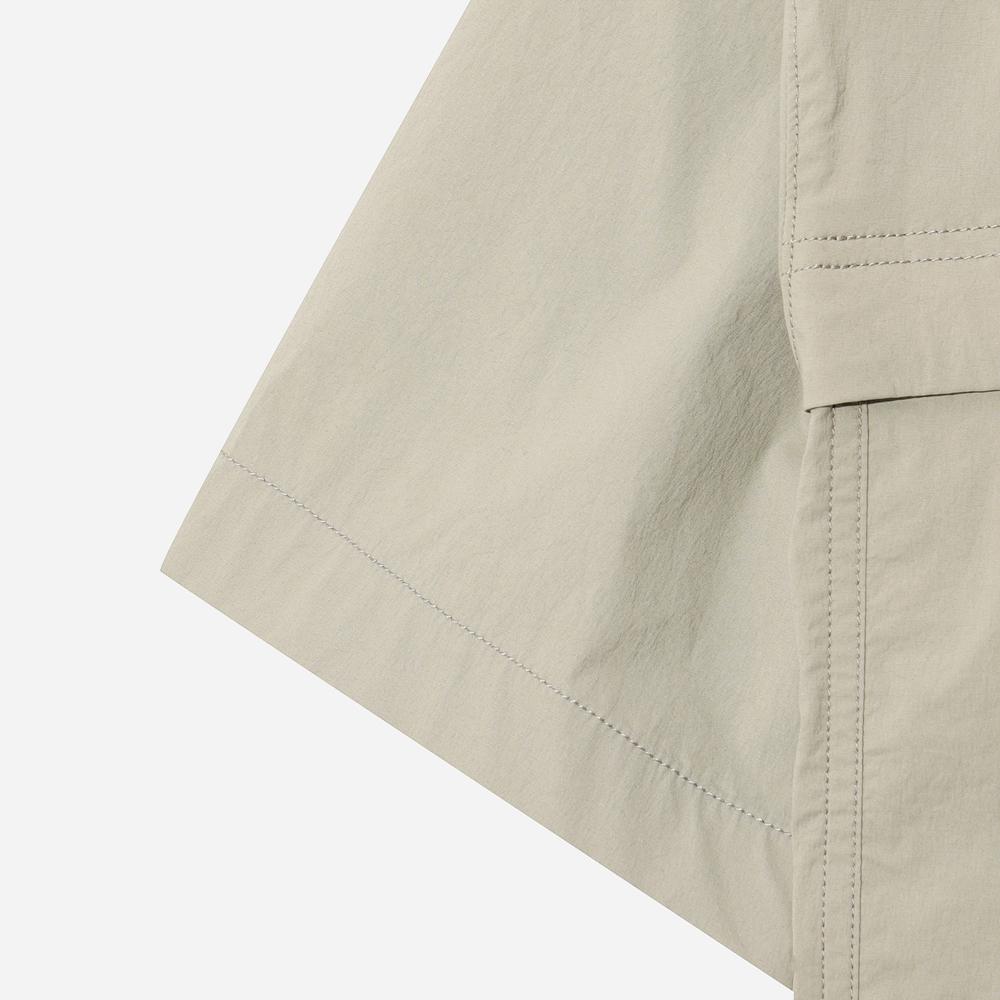 DOD See-Through Short Sleeve Shirt (Beige)