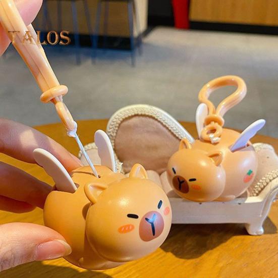 Schlüsselanhänger mit Tiermotiv und Flügeln, bunt, Anhänger, für Rucksack, Tasche, Gepäck