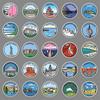 50 Landmark Buildings Personalized Graffiti Outdoor Travel Creative DIY Water Cup Suitcase Stickers