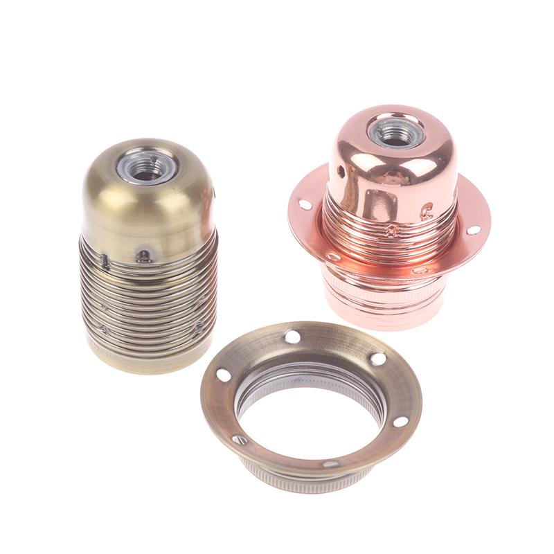 Metal Lamp Holder E27 Polished Vintage Lamp Socket DIY Light Lamp Base Retro Screw Adapter Lampholder For Lighting Fixture
