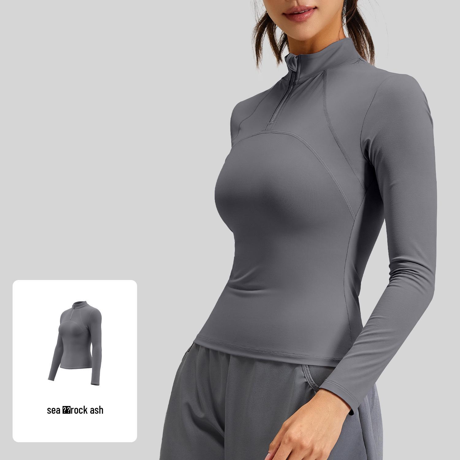 

Slim-Fit Mesh-Back Long Sleeve Yoga Top for Women Extra Large