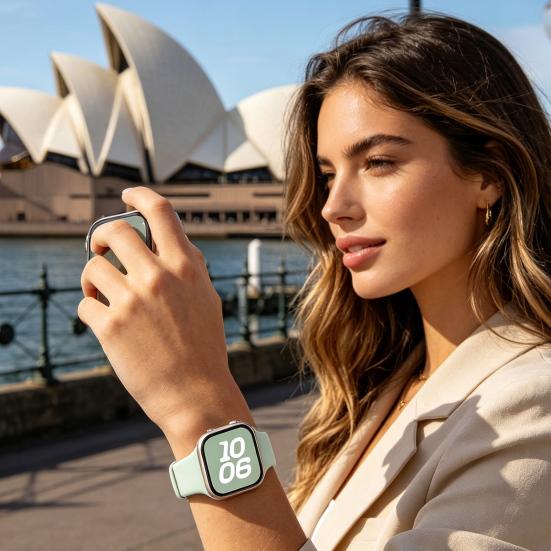 Silicone Watch Band Waterproof Sweat-Proof Replacement Band Soft Solid Color Watch Strap for Apple Watch Series Ultra 2
