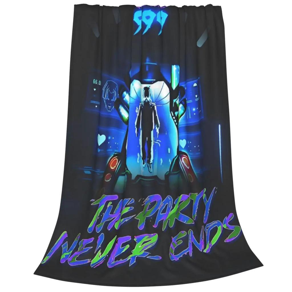 Juice Music Wrld Fuzzy Blankets The Party Never Ends  Funny Throw Blanket for Sofa Bedding Lounge 200x150cm
