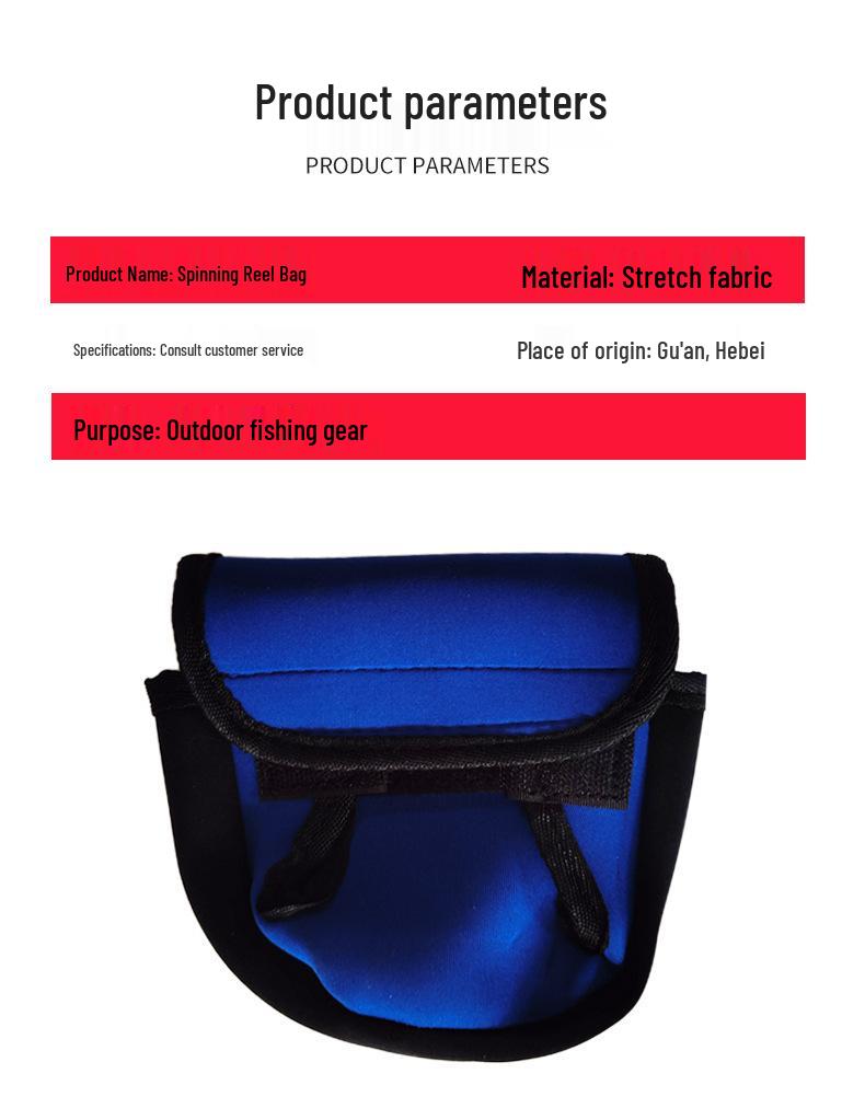 Outdoor Fishing Spinning Reel Bag with Lure and Baitcasting Protection