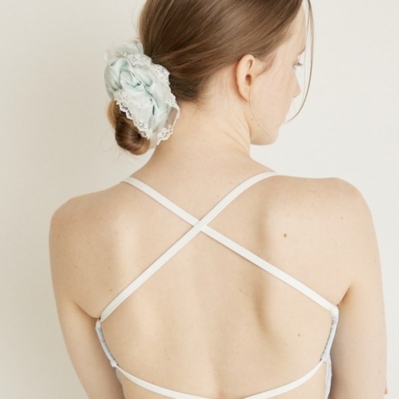 sweatsweet BIG LACE SCRUNCHIE - OLIVE