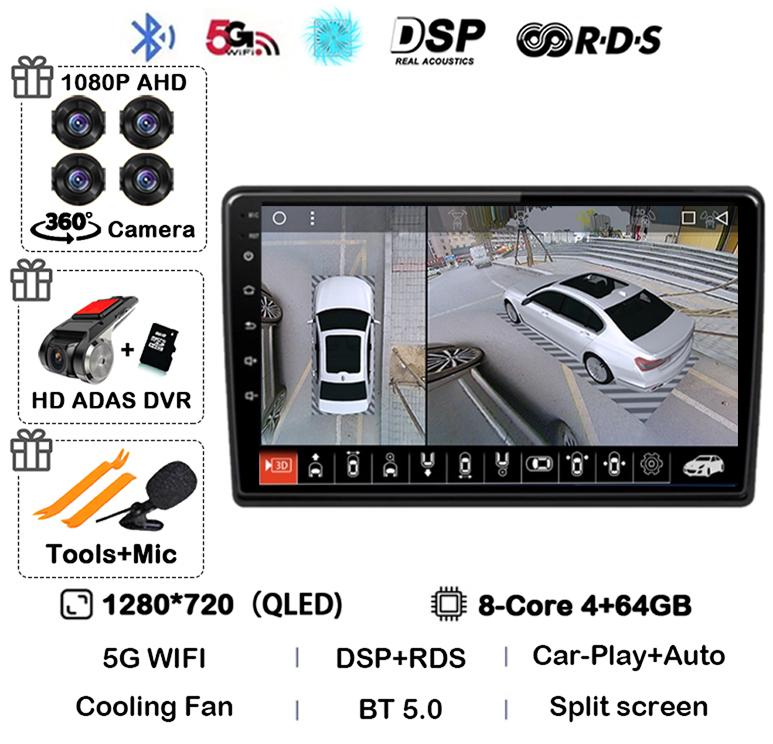 Android 14 Wireless Carplay Auto For Ford Fusion 1 2005-2012 Car Radio GPS Navigation Multimedia Video Player 4G WIFI Stereo