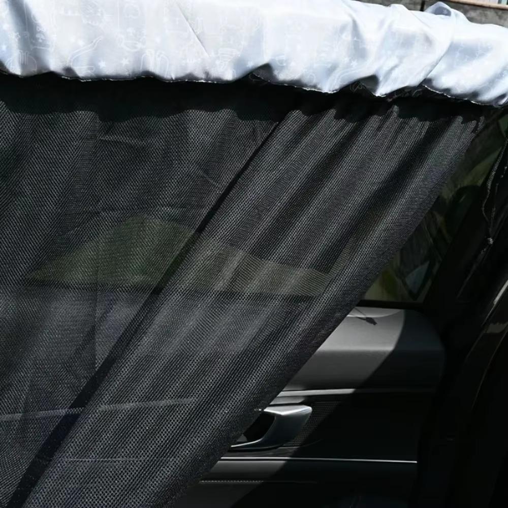1/2Pcs With Suction Cup Car Side Window Curtains Heat Insulation Car Sunshade Car Curtain  For Baby