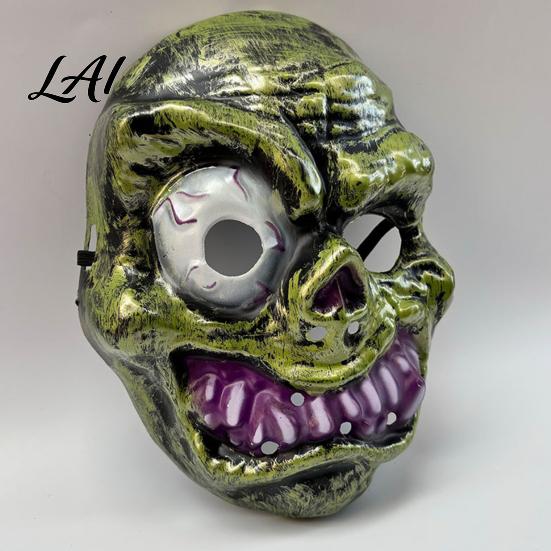 Retro Horror Atmosphere Masque Halloween for Adults Creepy Cosplay Party Accessory Durable Scary Ghost Head Full Face Unique Costume Mask