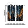2 Pcs, Filtering Curtains (excluding Rods, Non-movable, Without Batteries) Boy & Little Fox for Use In Bedrooms and Living Rooms