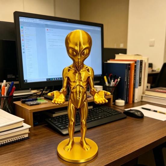 Alien Pen Holder 3D Printed Pencil Display Stand Novelty Desk Accessories Organizer for Home Office Classroom