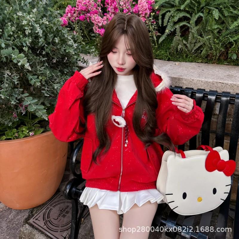 2026 Unisex Oversized Hooded Zip-Up Cotton Blend Sweater Jacket - Soft Sweet Korean Style Loose Fit