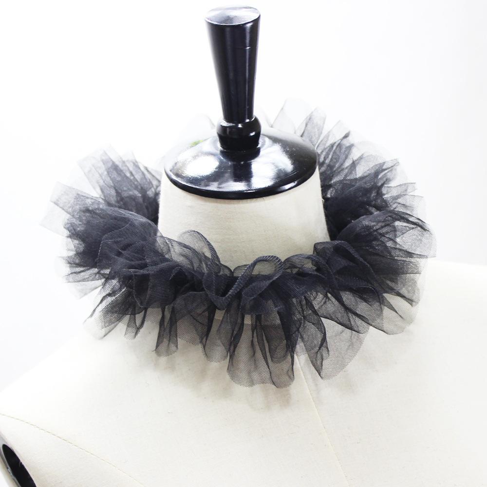 Stage Photo Girl Literary Style Fake Collar Necklace Small Ralph Collar Wooden Ear Clown Collar