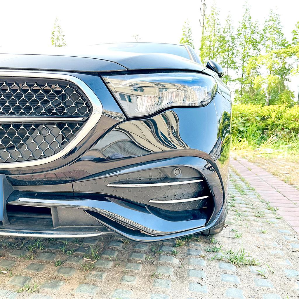 Front Bumper Spoiler Splitter Air Intake Grille Trim Cover For Mercedes-Benz E-Class W214 S214 AMG Line 2024-2025 Car Styling