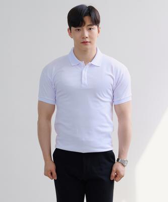 HECKCOOLNAM Men'S Muscle Fit Short Sleeve Premium Collared T-Shirt That Makes Shoulders Look Broad