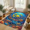 Underwater Coral Paradise Theme Soft Crystal Velvet Rug Custom Name & Text Print Non Slip Floor Rug for Bedroom Living Room
