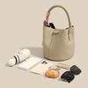 New trendy girl bag shoulder messenger bag summer high-end leather handbag bucket bag