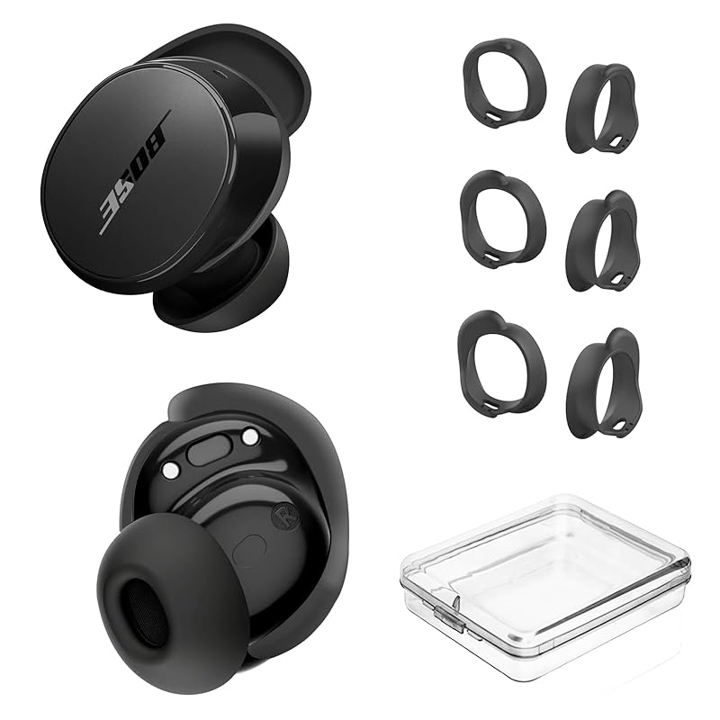 

[3 pairs] Bose QuietComfort Eartip cover for Earbuds (2024), CONTEME New QC Silicone Sports Earhook Cover Accessories for Earphones, Anti-Slip