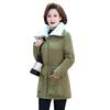 Winter Women Jacket Thickened Plush Turn-down Collar Long Sleeves Elastic Waist Pockets Zipper Closure Coat Mid Length Windproof Warm Coat