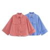 Kaslead New Women clothes Western Style Fashion Linen Blend Stripe Shirts 2224666