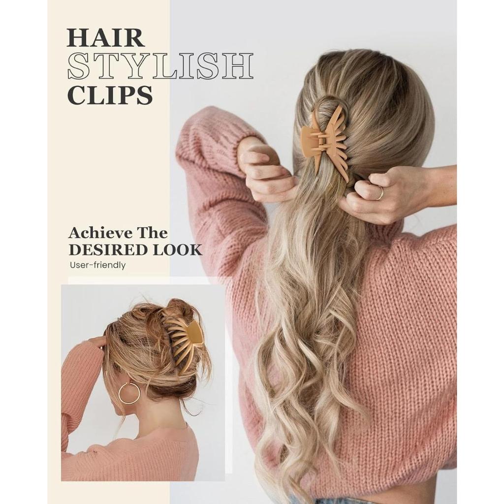 1pc Frosted Power Hair Clips, Simple and Fashionable Hair Fixing Clips, Hair Accessories for Women