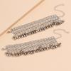 Ladies' retro ethnic style exaggerated bell tassel multi-layer beach ankle chain suitable for dates, parties, festivals, gifts