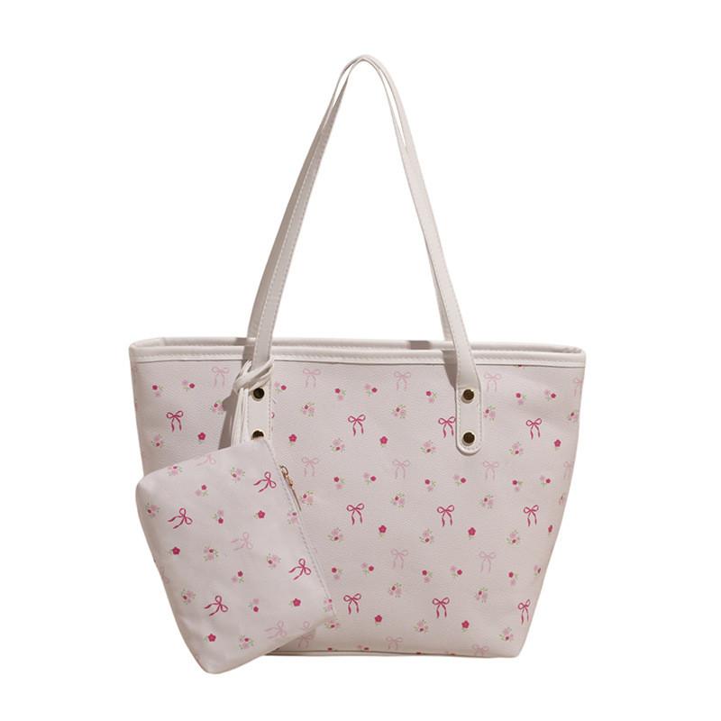 Street Style Large Capacity Pu Tote Bag For Daily Use Womens Shoulder Handbag