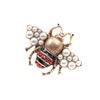 New Fashion Pearl Bee Brooches for Women Antique Gold Color Brooch Pin Vintage Style Jewelry High Quality Insect