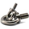 304 Stainless Steel M12 Lifting Rigging Eyebolt Ring Shaped with Lengthened Thread(40mm) Pack of 4 Pcs