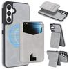2 in 1 Detachable Business Magnetic Cards Solt Leather Case For Samsung S25 Ultra S24 Plus A16 A17 A26 Stand Shockproof Cover