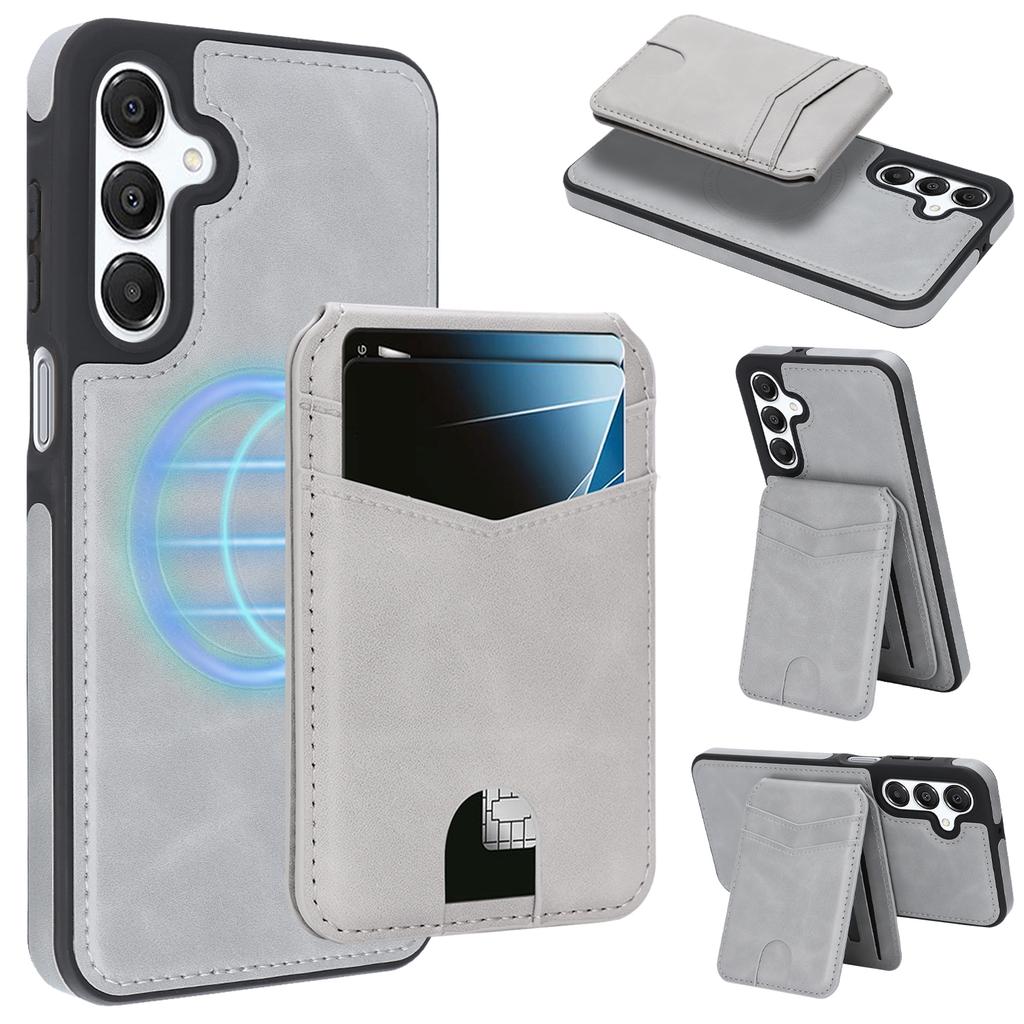 2 in 1 Detachable Business Magnetic Cards Solt Leather Case For Samsung S25 Ultra S24 Plus A16 A17 A26 Stand Shockproof Cover
