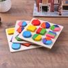 Wooden Puzzle Geometric Shapes 3D Puzzle Montessori Toys Sorting Math Preschool Learning Wood Puzzles Toys For Kids
