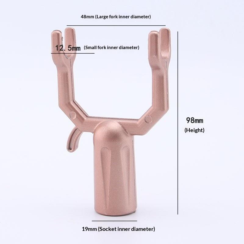 Aluminum Alloy Clothes Pole Fork Head Tool-free Installation High Load Bearing for Novice Easy Replacement Use