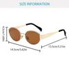 UV Protective Sunglasses for Adult Man Women Metal Oval Frame Sunglasses Sun Protections Sun Glasses Camping Sunglasses
