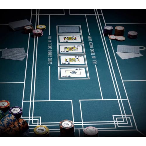 +Lsm Texas Hold'em Poker Mat, Digitally Printed Rubber Mat, 120x60cm (Deco Classic)