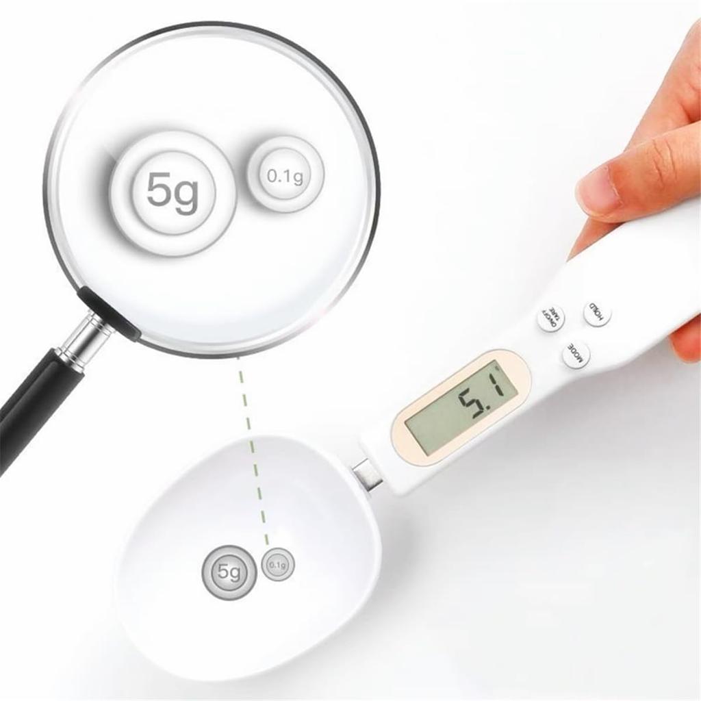 Electronic Measuring Spoon - Digital Spoon Scale, Ideal for Cooking, Baby Food, Supplementary Foods, and Cat Food, with Auto Power Off Function and