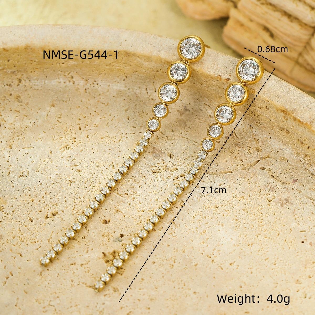 GEMCHIC Women s Luxury Long Tassel Zircon Earrings Drop Earrings Design Trendy Fashion Earrings Wholesale