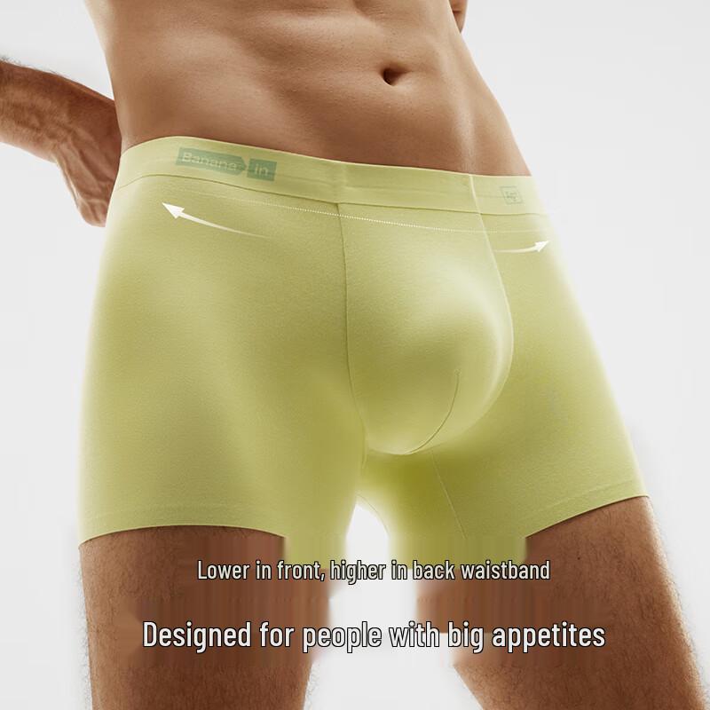 Banana Inside 518S Max Plus-Size Men's Modal Antibacterial Boxer Briefs 3-Pack