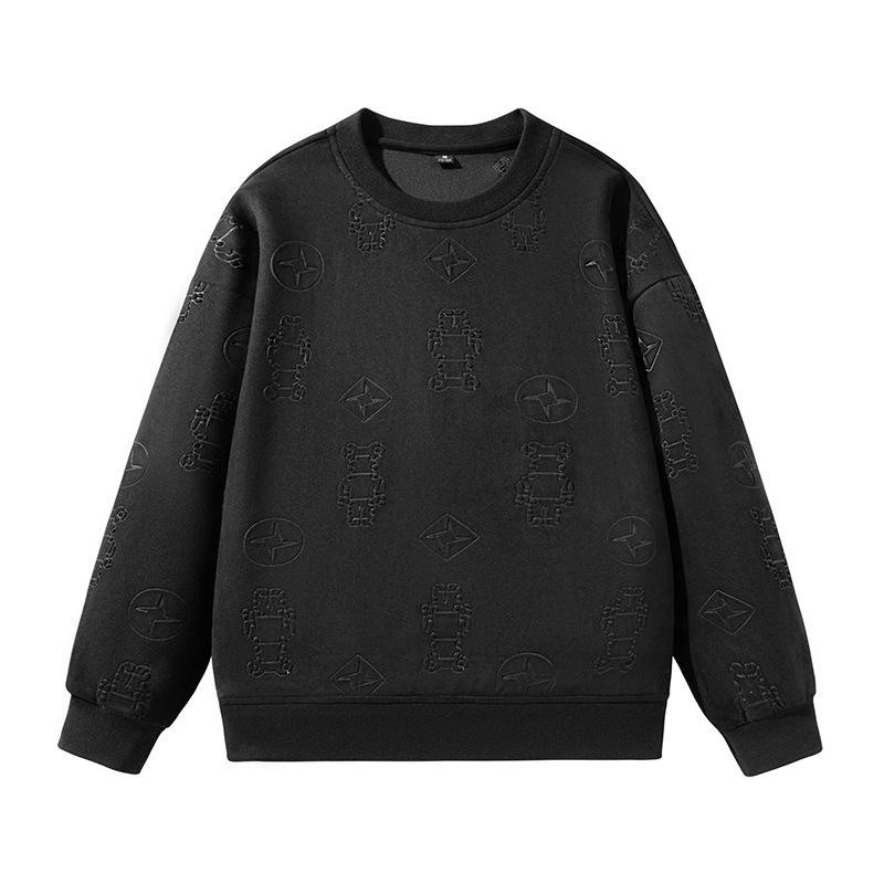 

Round Neck Fashionable Casual Sports Sweatshirt Loose Top 3XL