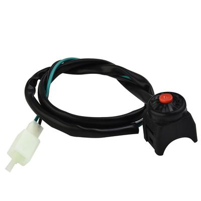 Motorbike Handlebar Mounted Kill Switch with Red Button for Horn and Starter