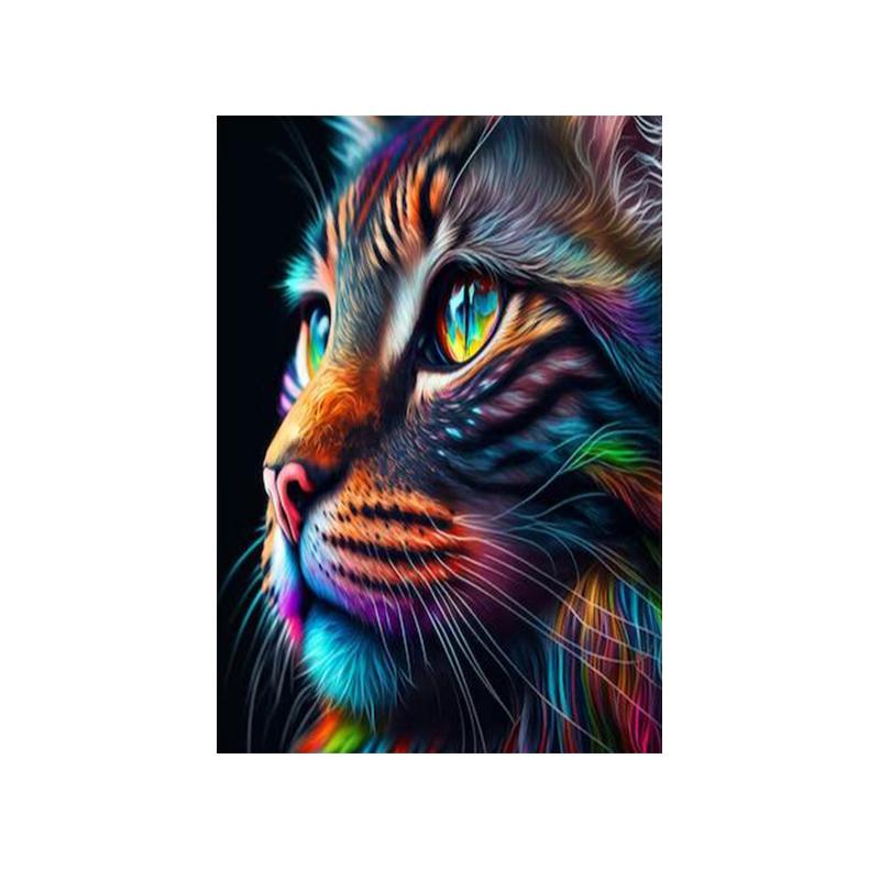 Sweet And Cute Cat With Glasses Canvas Painting Wall Animal Art Posters and Print Mural Picture Modern Living Room Home Decor