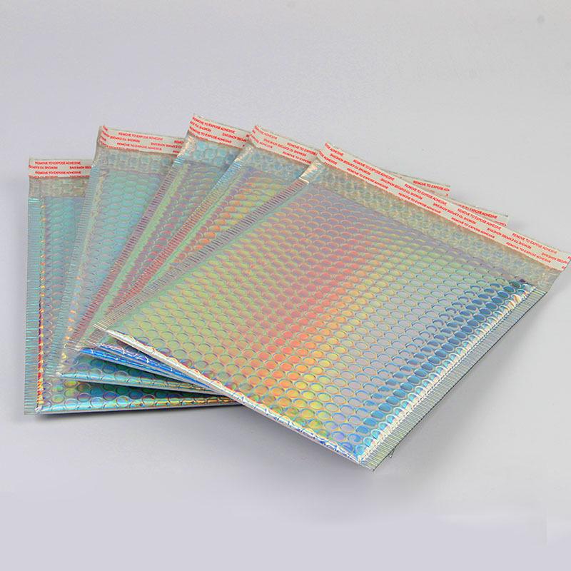 Rainbow Iridescent Shockproof Aluminum Bubble Gift Bag 