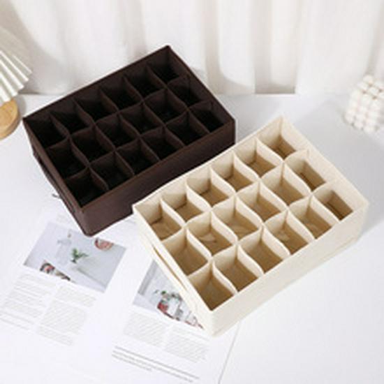 Oxford Cloth 18-Compartment Drawer Organizer for Socks & Underwear