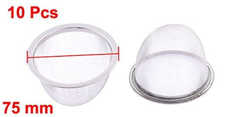 uxcell Tea Strainers, Infuser Baskets, Stainless Steel Wire Mesh, 75mm Diameter, Pack of 10