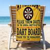 Throw Darts Printed Quick-Dry Microfiber Beach Towel Super Soft & Absorbent for Bath, Beach, Travel  Bath Time Accessory, Fan Gifts