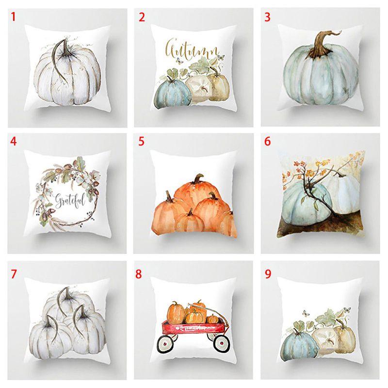 Elegant Watercolor Pumpkin Cushion Cover Pillow Case Adds Festive Charm To Any Room