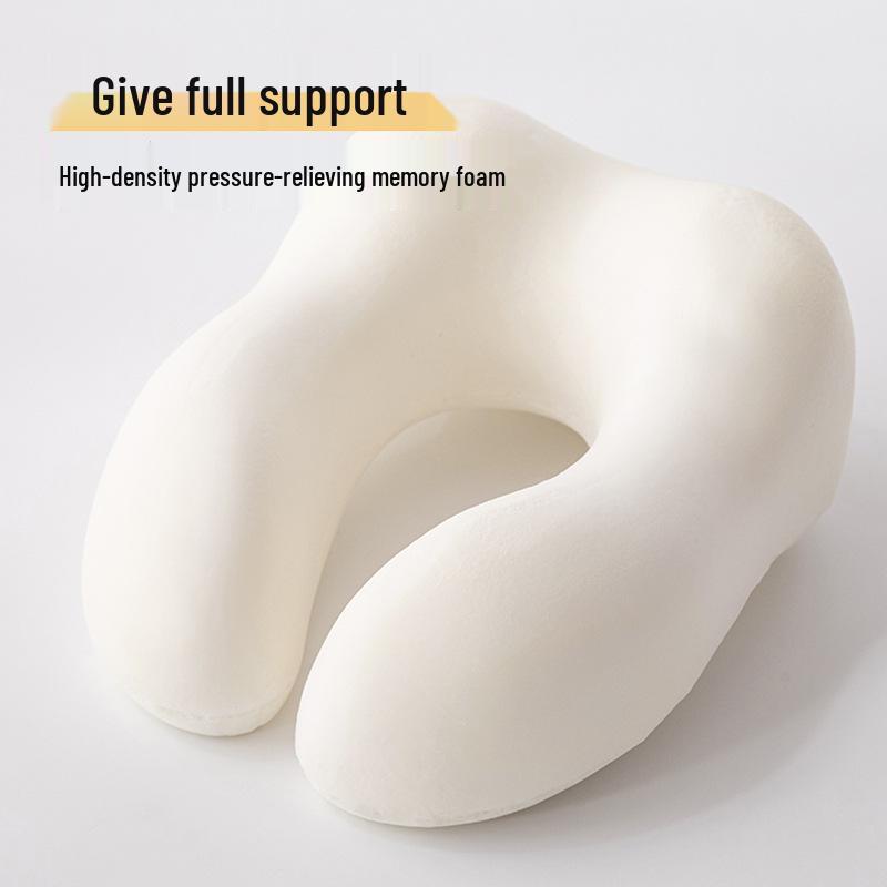 U-Shaped Memory Foam Neck Pillow for Travel - Portable Comfort for Airplane, Car, and Long-Distance Journeys