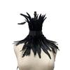 Sexy Lace Stitching Women Neck Sleeve Faux Feather Fake Collar Punk Party Cosplay False Scarf Fashion Accessories
